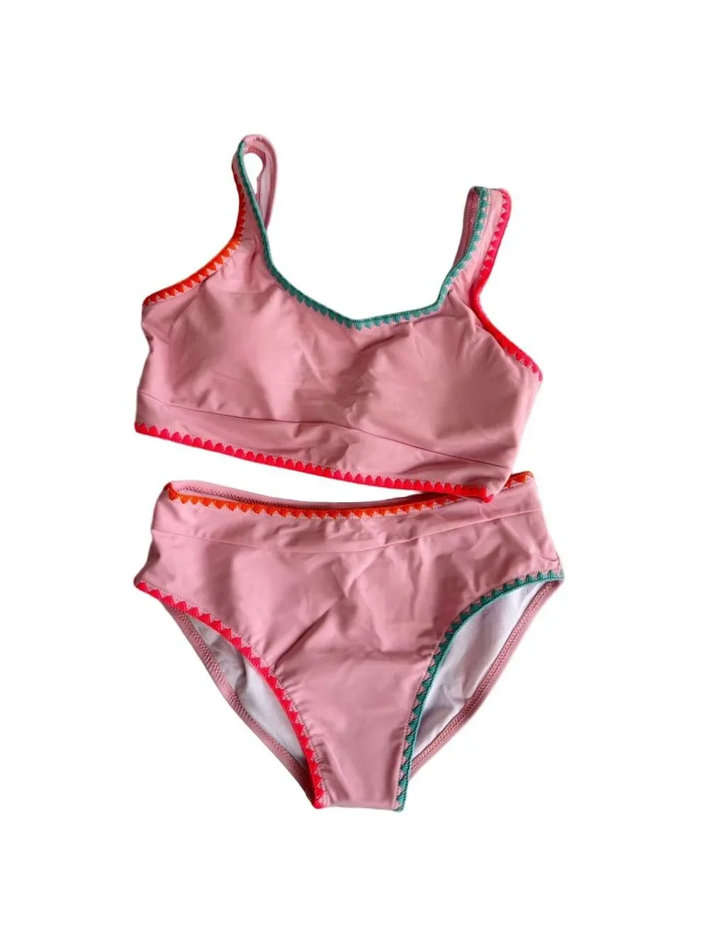 NEW Youth Pink 2 Piece Bikini Swimsuit Size 14 Youth #26085